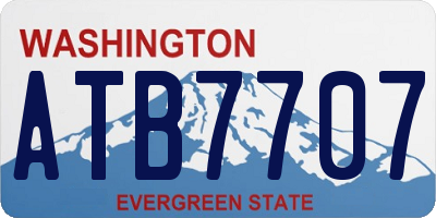 WA license plate ATB7707