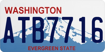 WA license plate ATB7716