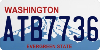 WA license plate ATB7736