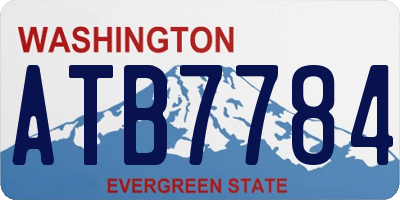 WA license plate ATB7784