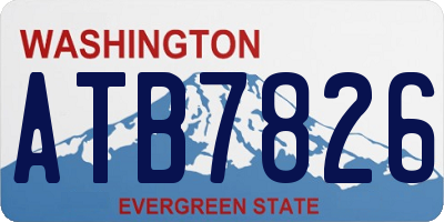 WA license plate ATB7826