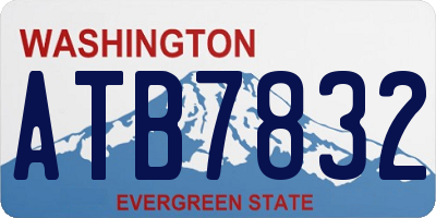 WA license plate ATB7832