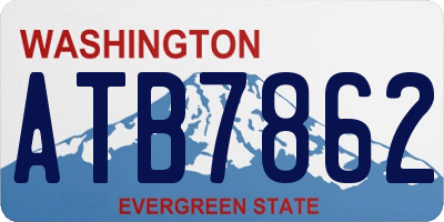 WA license plate ATB7862