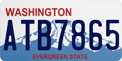 WA license plate ATB7865