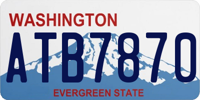 WA license plate ATB7870