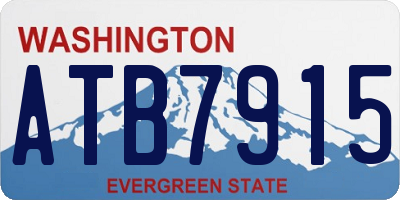 WA license plate ATB7915