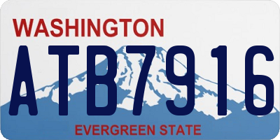 WA license plate ATB7916