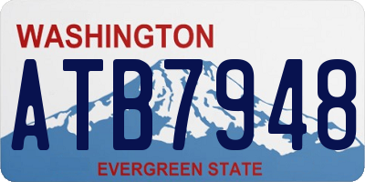 WA license plate ATB7948