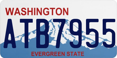 WA license plate ATB7955