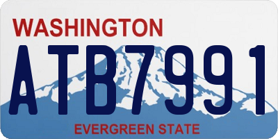 WA license plate ATB7991
