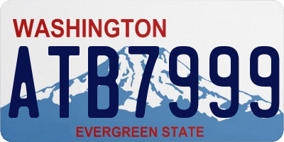 WA license plate ATB7999