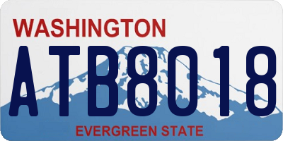WA license plate ATB8018