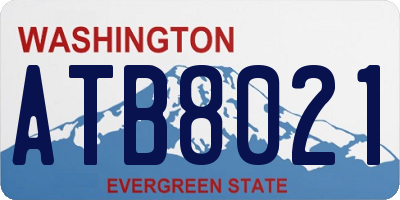 WA license plate ATB8021