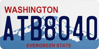 WA license plate ATB8040