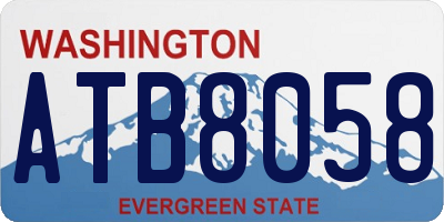 WA license plate ATB8058