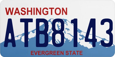WA license plate ATB8143