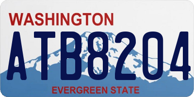 WA license plate ATB8204