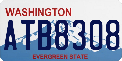 WA license plate ATB8308