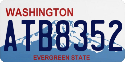 WA license plate ATB8352