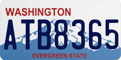 WA license plate ATB8365