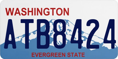 WA license plate ATB8424