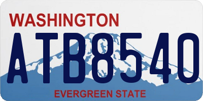 WA license plate ATB8540
