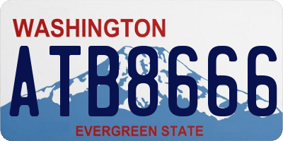 WA license plate ATB8666