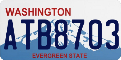 WA license plate ATB8703