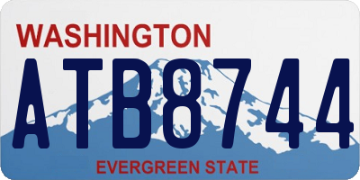 WA license plate ATB8744