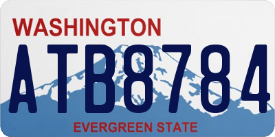WA license plate ATB8784