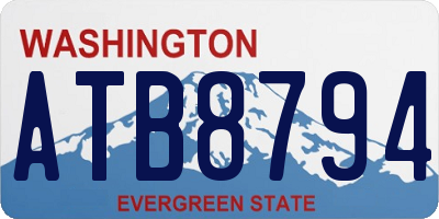 WA license plate ATB8794