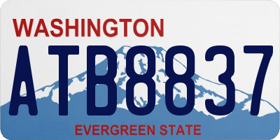 WA license plate ATB8837