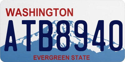 WA license plate ATB8940