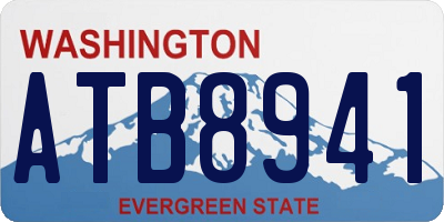 WA license plate ATB8941