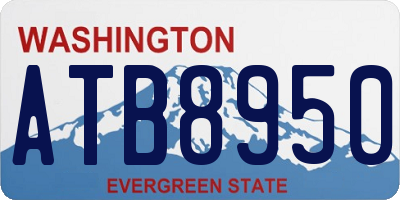 WA license plate ATB8950