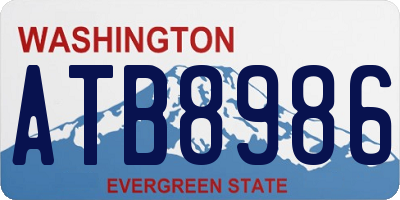 WA license plate ATB8986