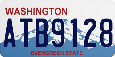 WA license plate ATB9128