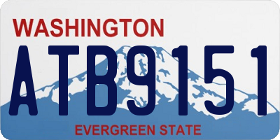 WA license plate ATB9151