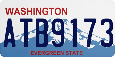 WA license plate ATB9173