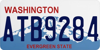 WA license plate ATB9284
