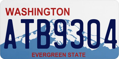 WA license plate ATB9304