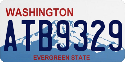 WA license plate ATB9329
