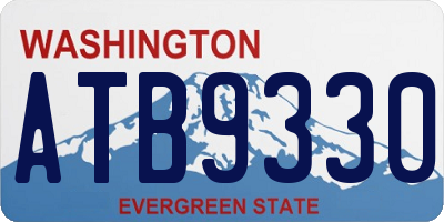 WA license plate ATB9330