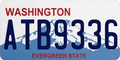 WA license plate ATB9336