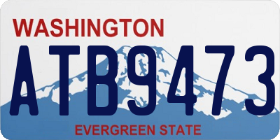 WA license plate ATB9473