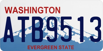 WA license plate ATB9513