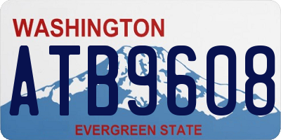 WA license plate ATB9608