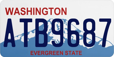 WA license plate ATB9687