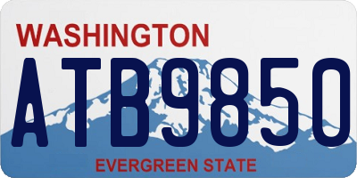 WA license plate ATB9850