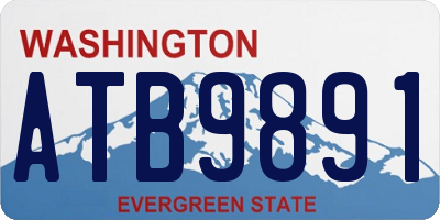 WA license plate ATB9891